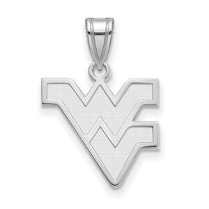 Sterling Silver West Virginia U. Medium Logo Pendant